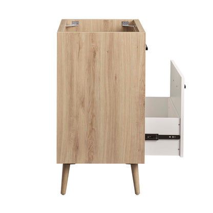 Maverick 24 Inch Bathroom Vanity with an Oak Top