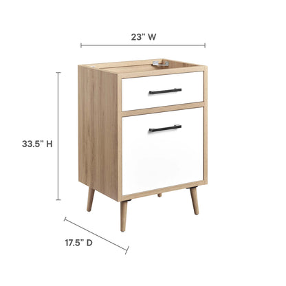 Maverick 24 Inch Bathroom Vanity with an Oak Top