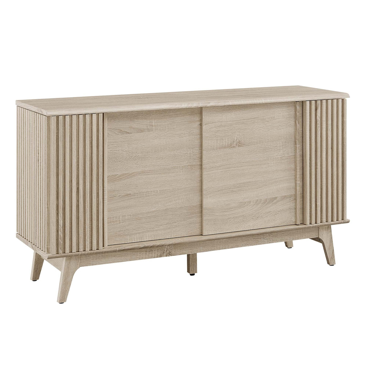 Eudora Sideboard by Modway in light oak finish with vertical slat detailing on Tampa Home & Garden Store