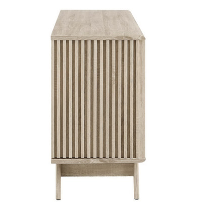 Eudora Sideboard by Modway; oak finish with vertical slat front for living room storage on Tampa Home & Garden Store