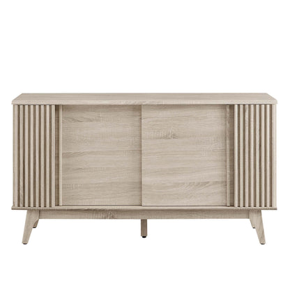 Eudora Sideboard by Modway, living room storage in light oak with vertical slat details on Tampa Home & Garden Store