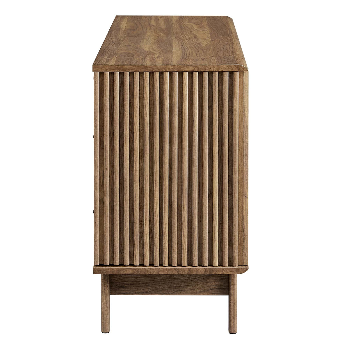 Eudora Sideboard by Modway, natural wood with vertical slats and open lower shelf on Tampa Home & Garden Store