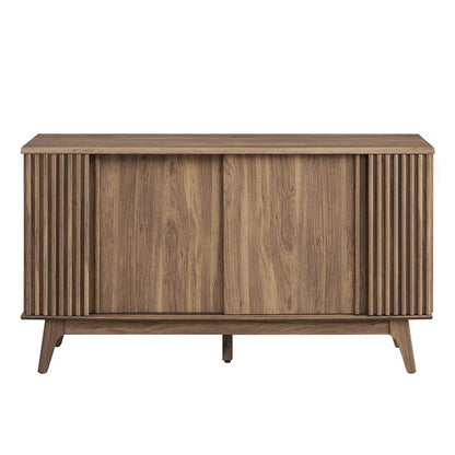 Eudora Sideboard walnut finish with vertical slat-front panels on Tampa Home & Garden Store