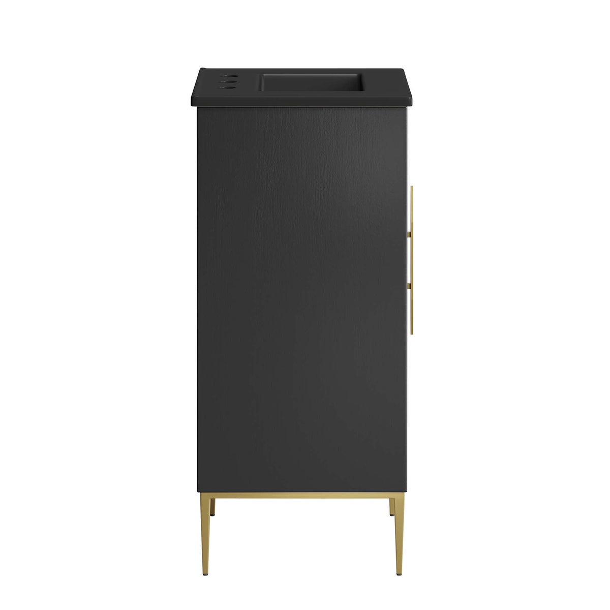 Awaken Bathroom Vanity dark gray cabinet with gold legs HouseOfZazla bathroom suite on Tampa Home & Garden Store