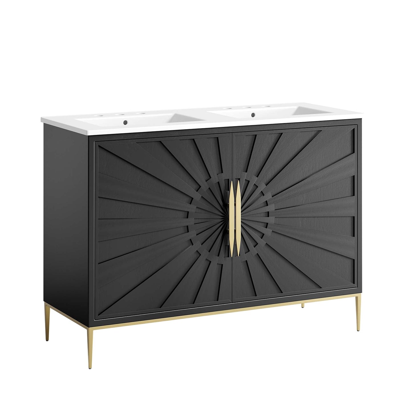 Awaken 48 In Double Sink Vanity And Ceramic Top
