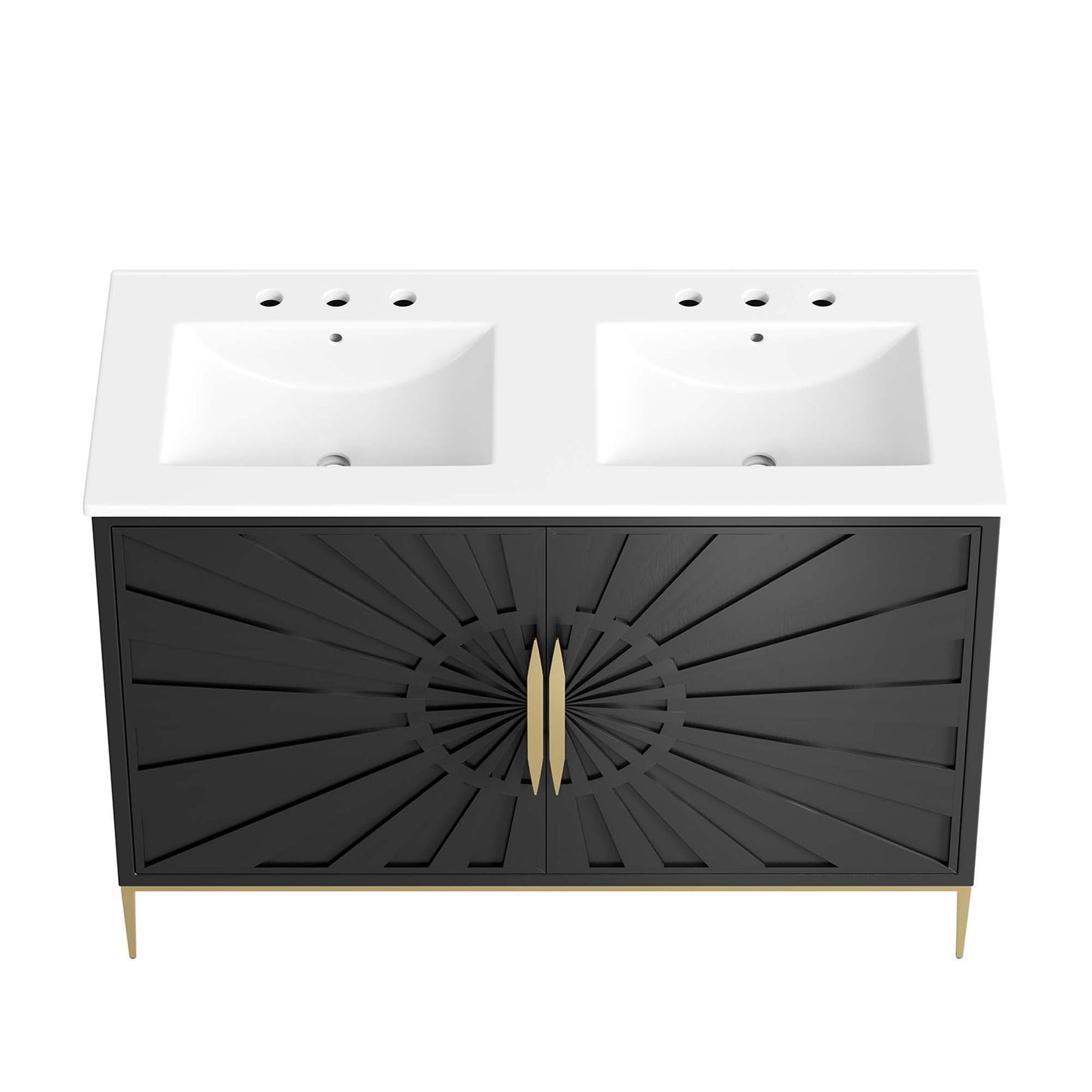 Awaken 48 In Double Sink Vanity And Ceramic Top