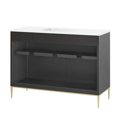 Awaken 48 In Double Sink Vanity And Ceramic Top