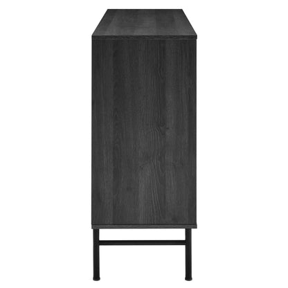 Harper Chevron Sideboard by Modway, black wood grain buffet with slender legs on Tampa Home & Garden Store