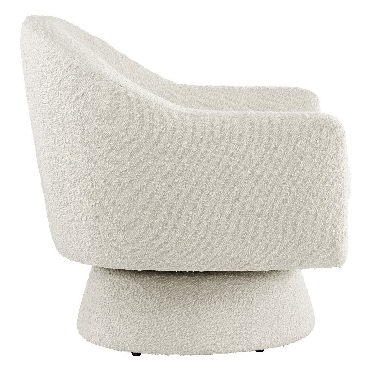 Astral Boucle Fabric Swivel Chair by Modway in cream boucle upholstery, accent seating on Tampa Home & Garden Store