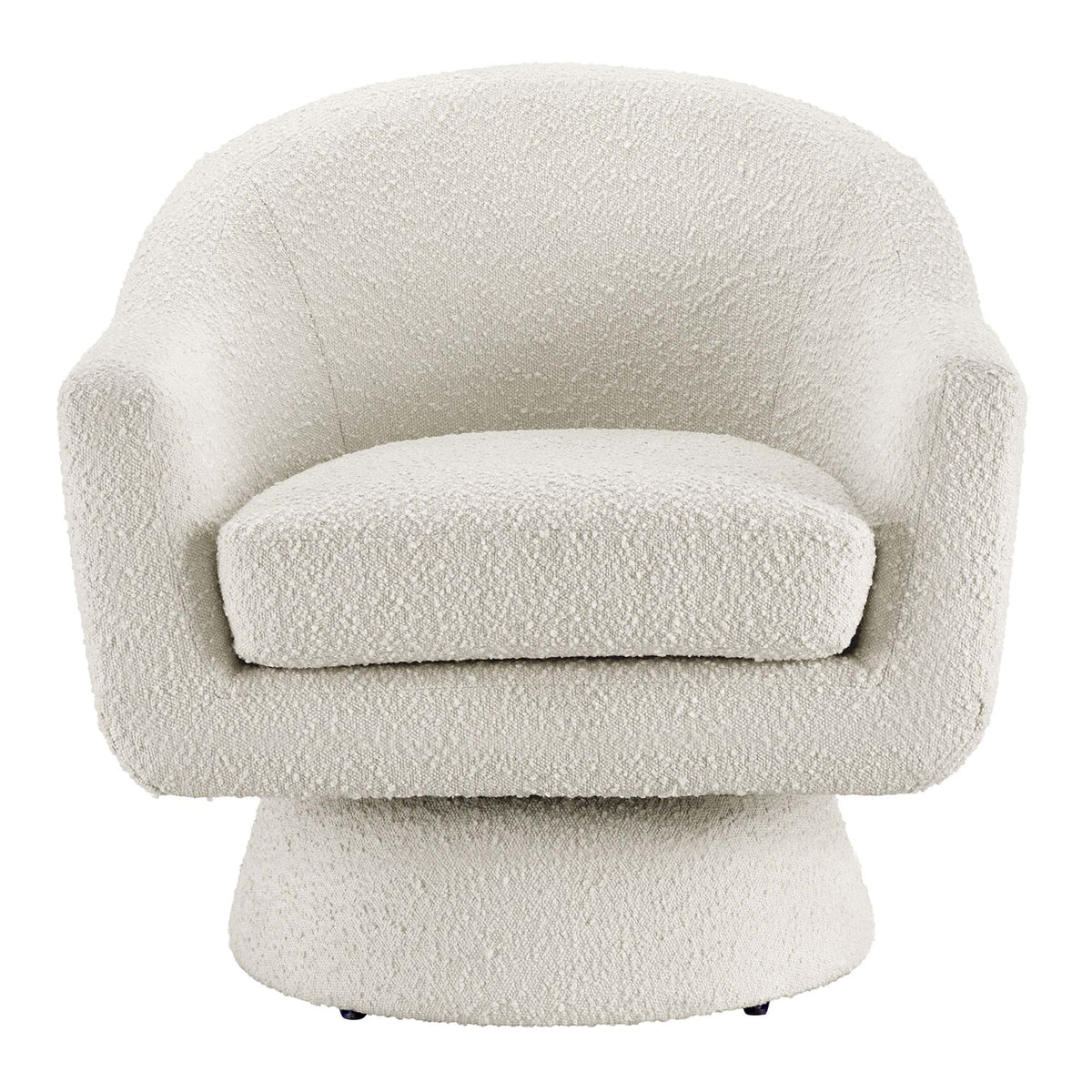 Astral Boucle Fabric Swivel Chair, cream boucle upholstery, accent chair by Modway on Tampa Home & Garden Store