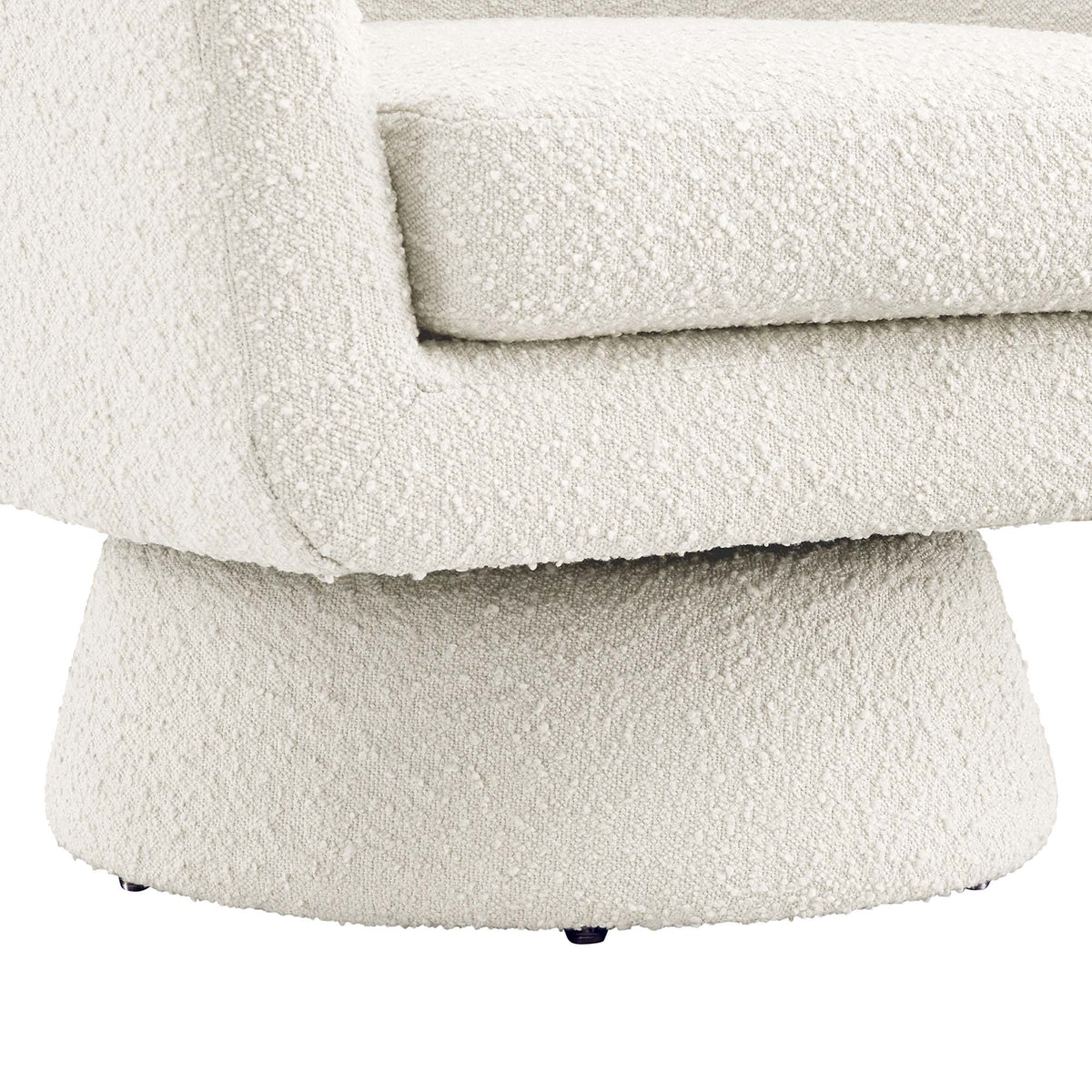 Astral boucle fabric swivel chair cream textured upholstery by Modway on Tampa Home & Garden Store