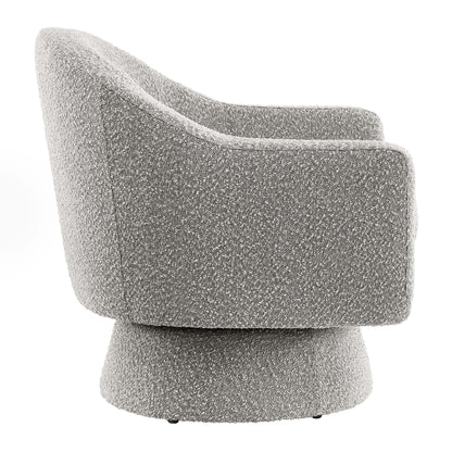 Astral Boucle Fabric Swivel Chair by Modway, gray boucle upholstery, accent furniture on Tampa Home & Garden Store