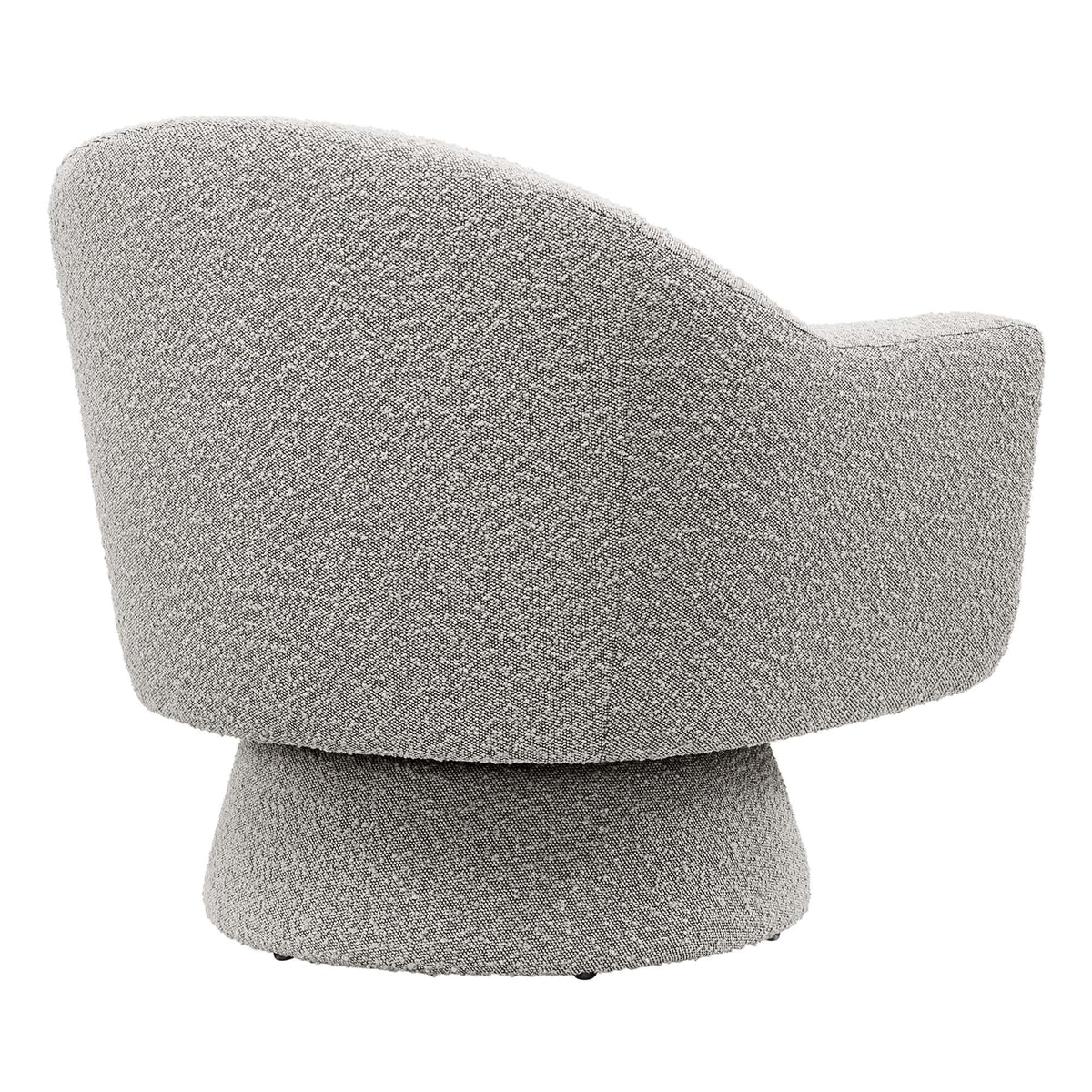 Astral Boucle Fabric Swivel Chair by Modway, gray textured upholstery close-up of curved back on Tampa Home & Garden Store
