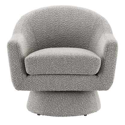 Astral Boucle Fabric Swivel Chair by Modway gray boucle upholstery with rounded back, on Tampa Home & Garden Store