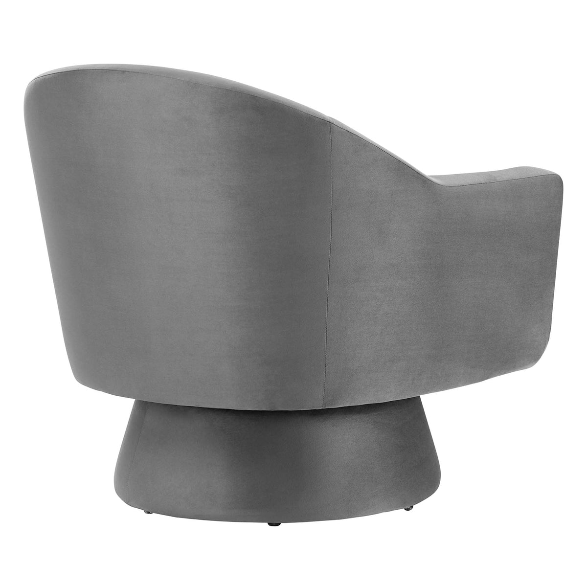Astral Performance Velvet Swivel Chair in gray velvet with wood base by Modway on Tampa Home & Garden Store