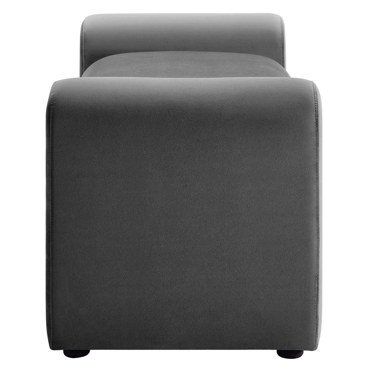 Waverly Performance Velvet Bench, black velvet upholstery by Modway for HouseOfZazla on Tampa Home & Garden Store