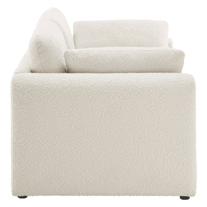 Modway Waverly Wavy Boucle Fabric Sofa for Home