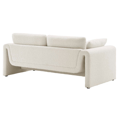 Modway Waverly Wavy Boucle Fabric Sofa for Home