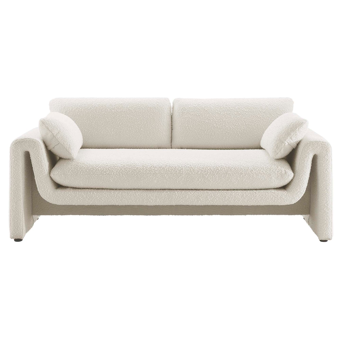 Modway Waverly Wavy Boucle Fabric Sofa for Home