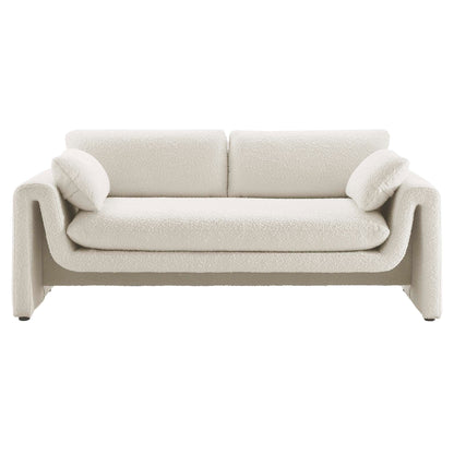 Modway Waverly Wavy Boucle Fabric Sofa for Home