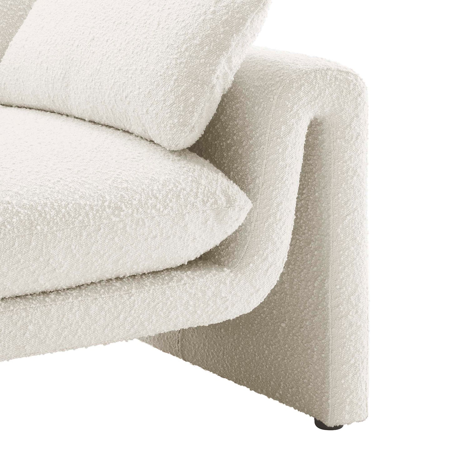 Modway Waverly Wavy Boucle Fabric Sofa for Home