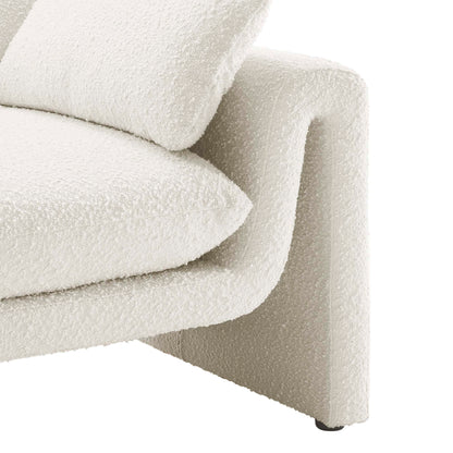 Modway Waverly Wavy Boucle Fabric Sofa for Home