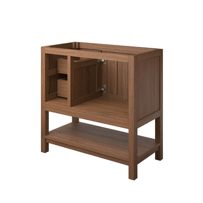 Modway Ashlyn Wood Bathroom Vanity and Cabinet