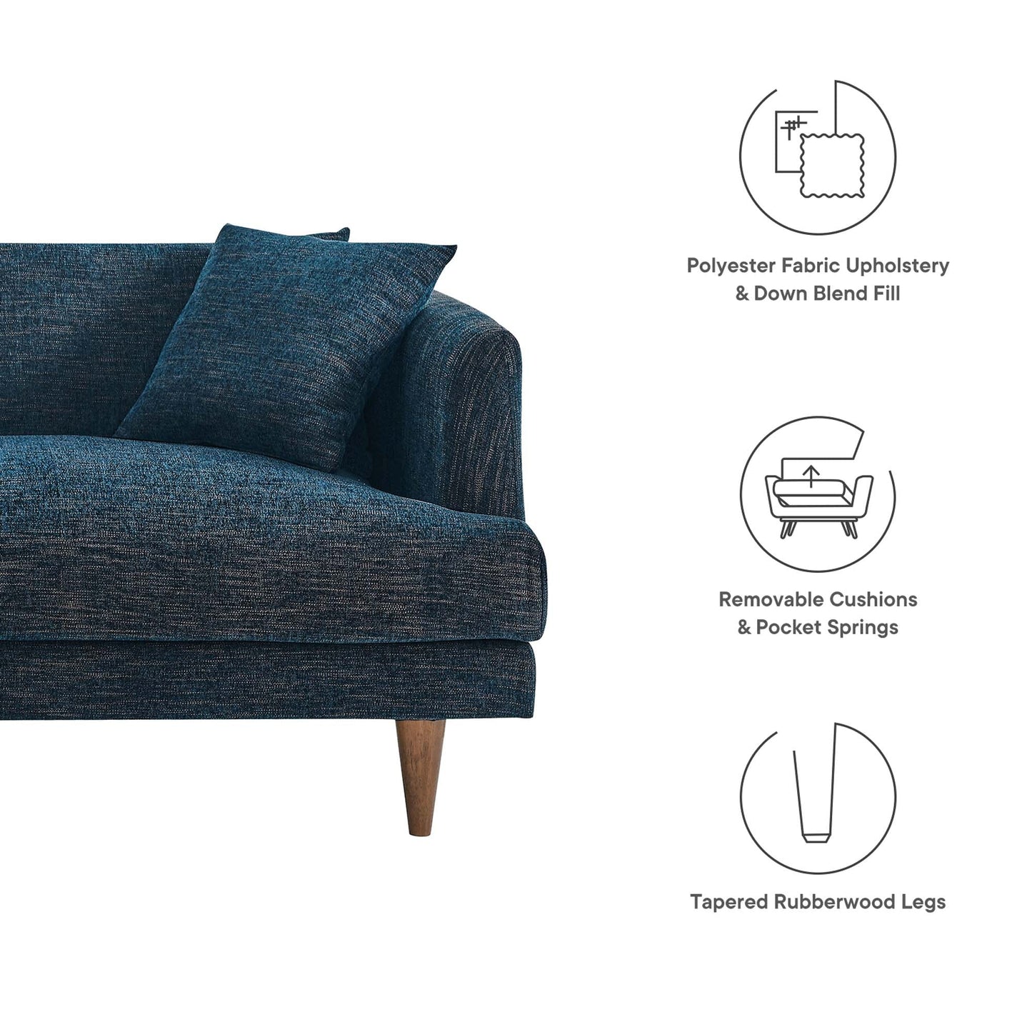 Zoya and Modway Down Filled Comfortable Sofa
