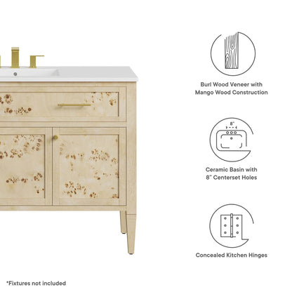 Elysian 48 Wood and Single Sink Bathroom Vanity