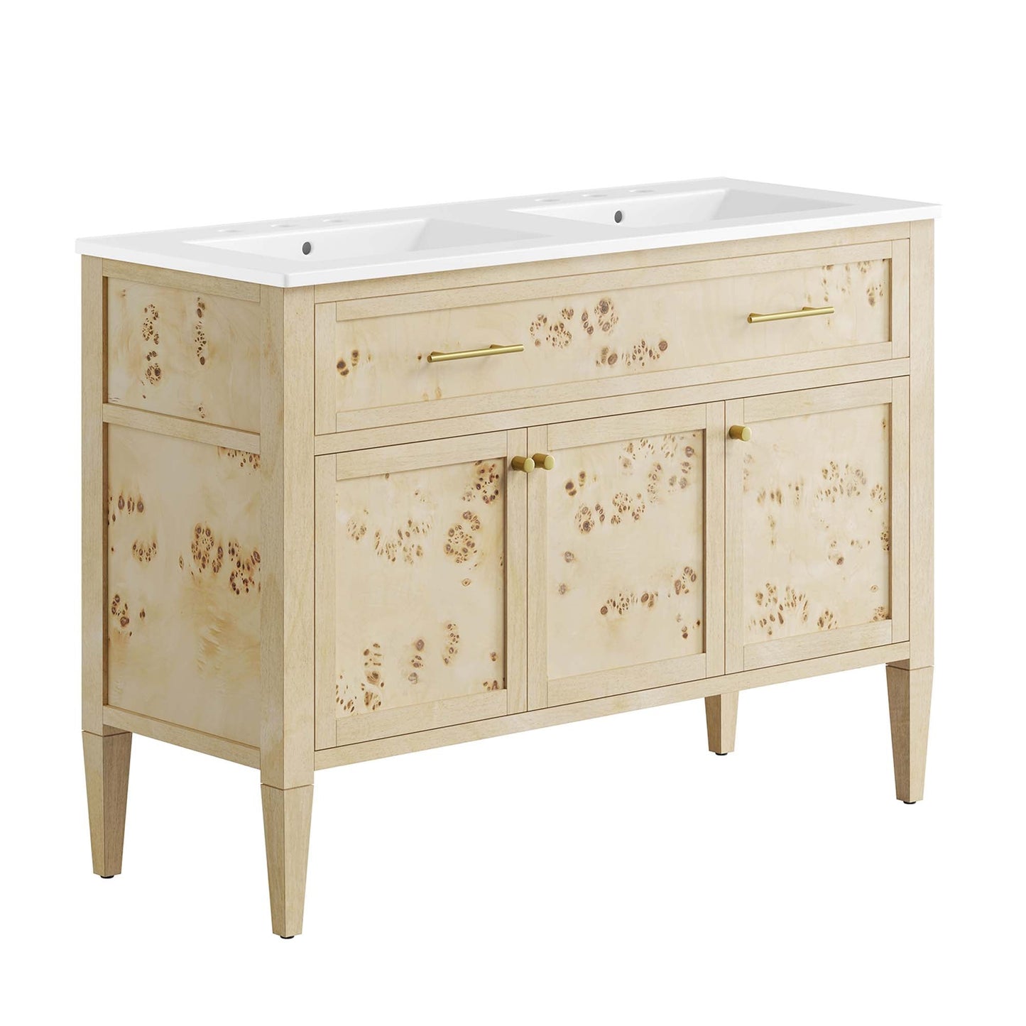 Modway Elysian 48 Inch Double Sink Wood Vanity