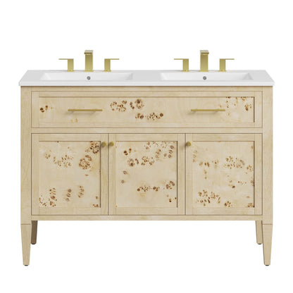 Modway Elysian 48 Inch Double Sink Wood Vanity