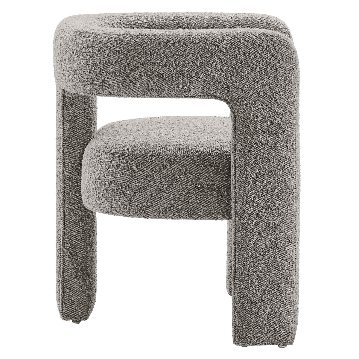 Kayla Boucle Upholstered Armchair gray boucle upholstery accent chair on Tampa Home & Garden Store