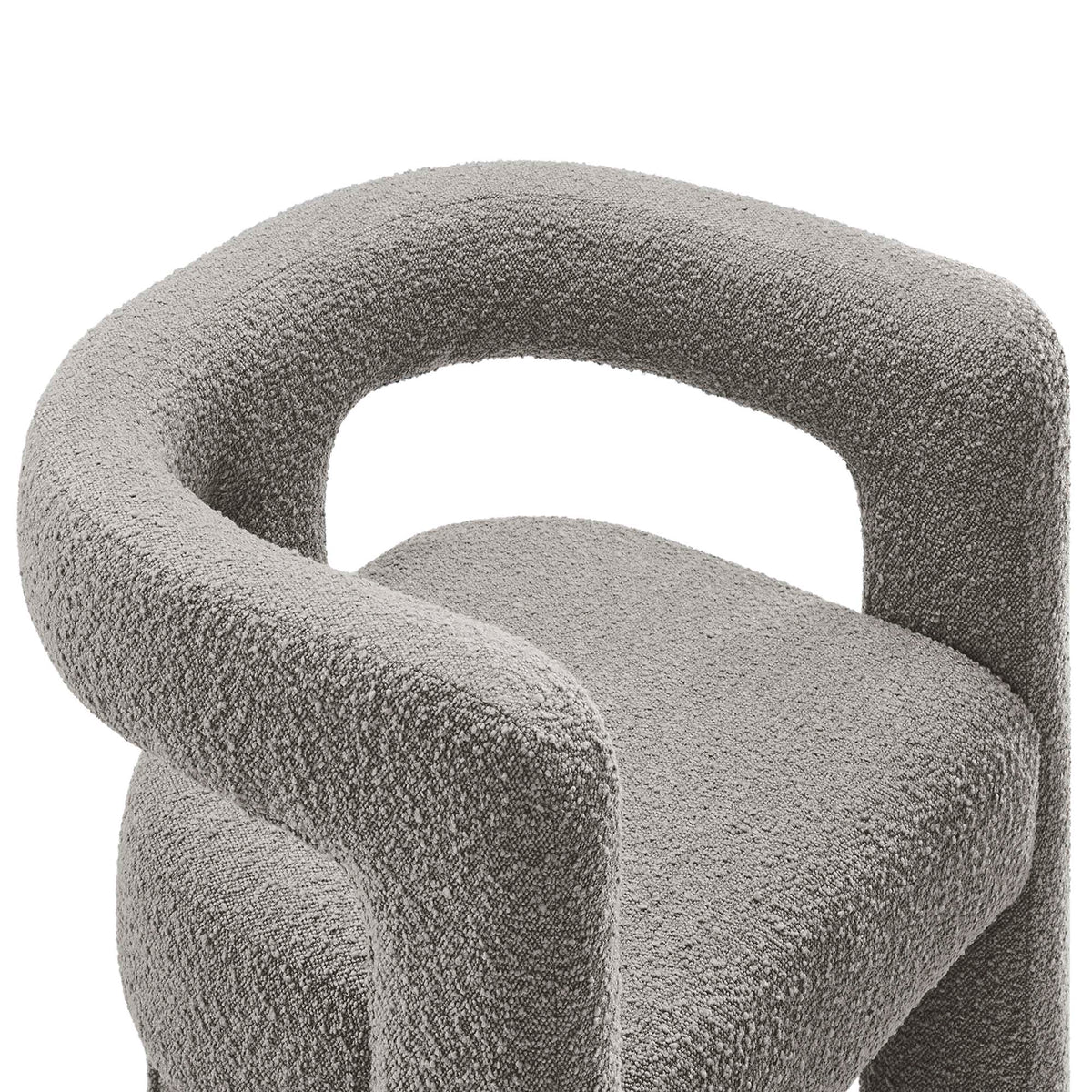 Kayla Boucle Upholstered Armchair gray boucle upholstery curved arms Modway on Tampa Home & Garden Store
