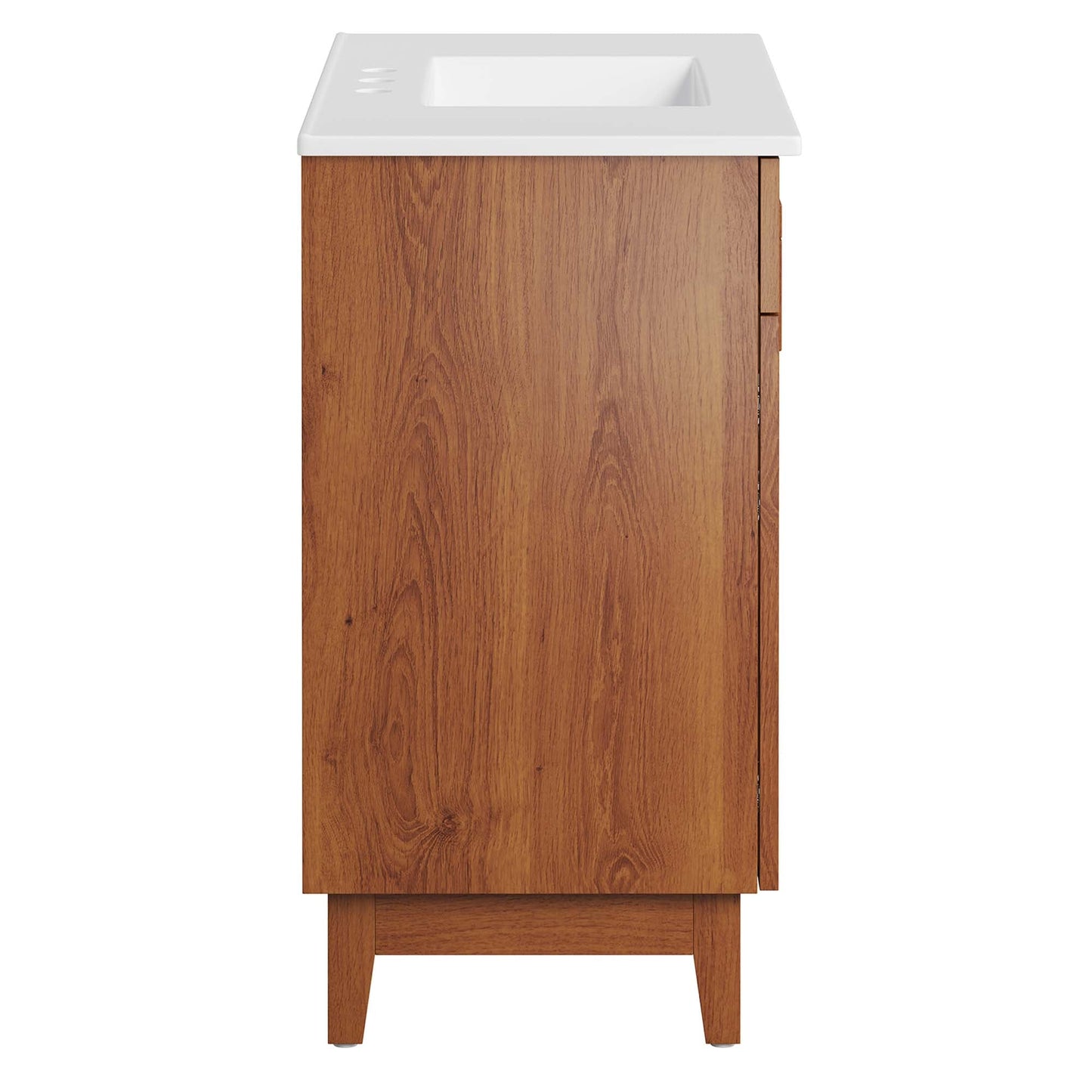 Miles 36in bathroom vanity with white top and inset sink, oak cabinet by HouseOfZazla on Tampa Home & Garden Store