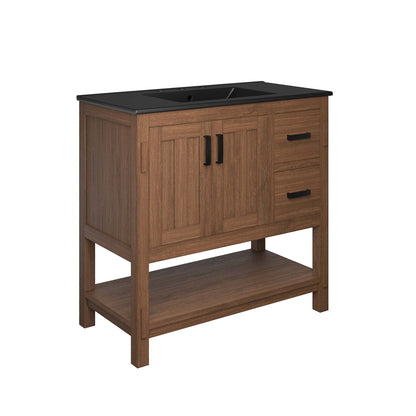 Ashlyn 36 Inch Modern Wood and Storage Vanity