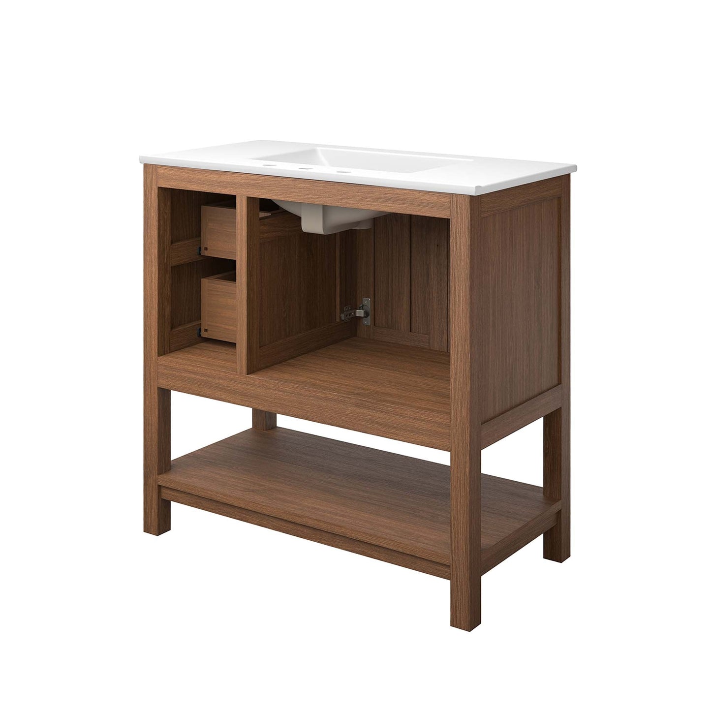 Ashlyn 36 Inch Modern Wood and Storage Vanity