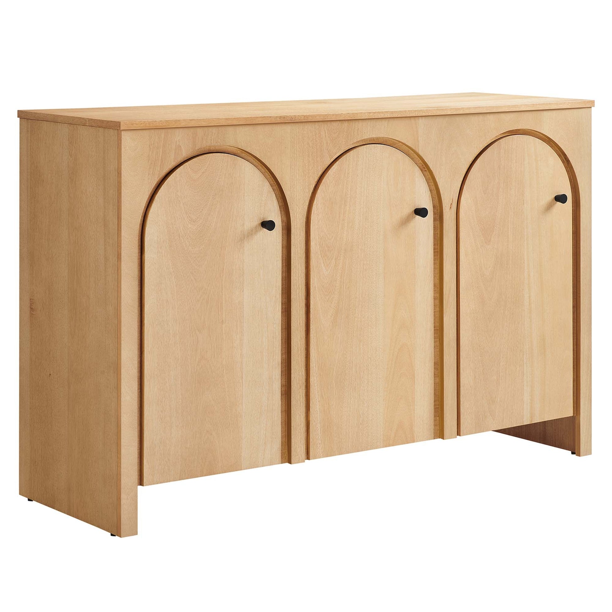 Appia 3-Door Arched Sideboard in natural oak with three rounded arch doors by HouseOfZazla on Tampa Home & Garden Store