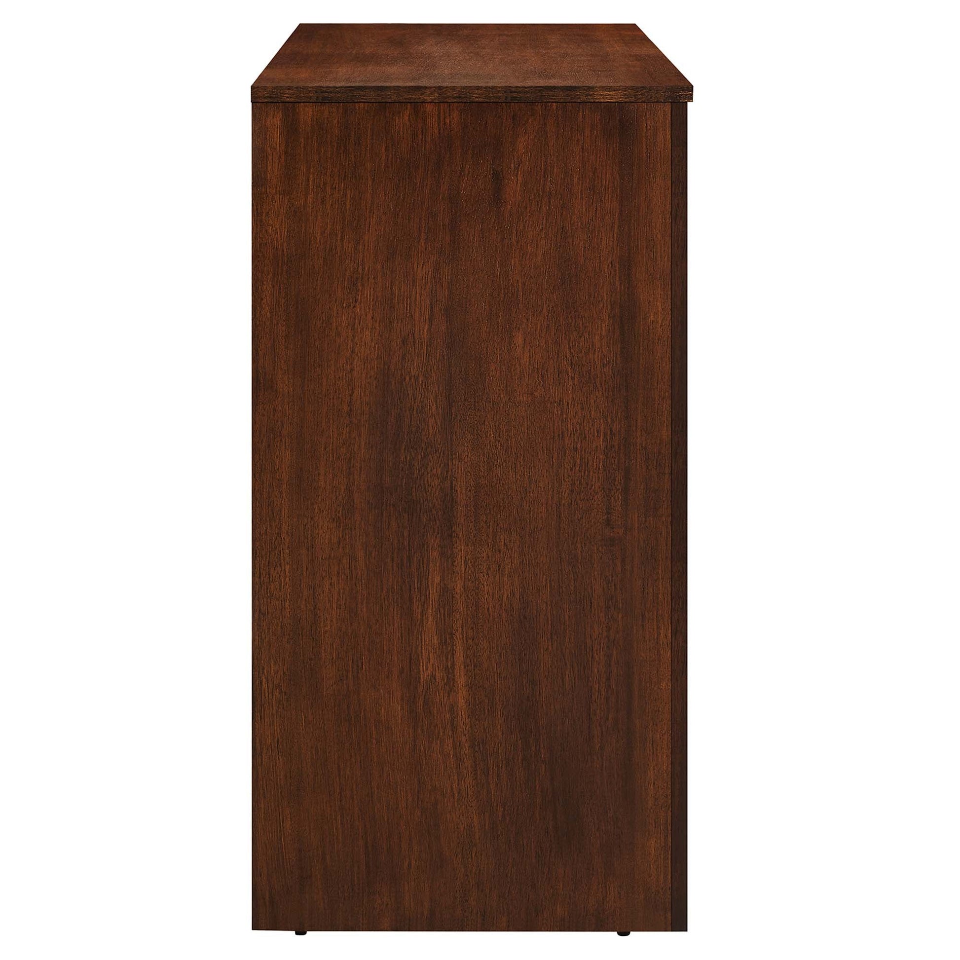 Appia 3-Door Arched Sideboard Storage Cabinet in dark brown wood grain on Tampa Home & Garden Store