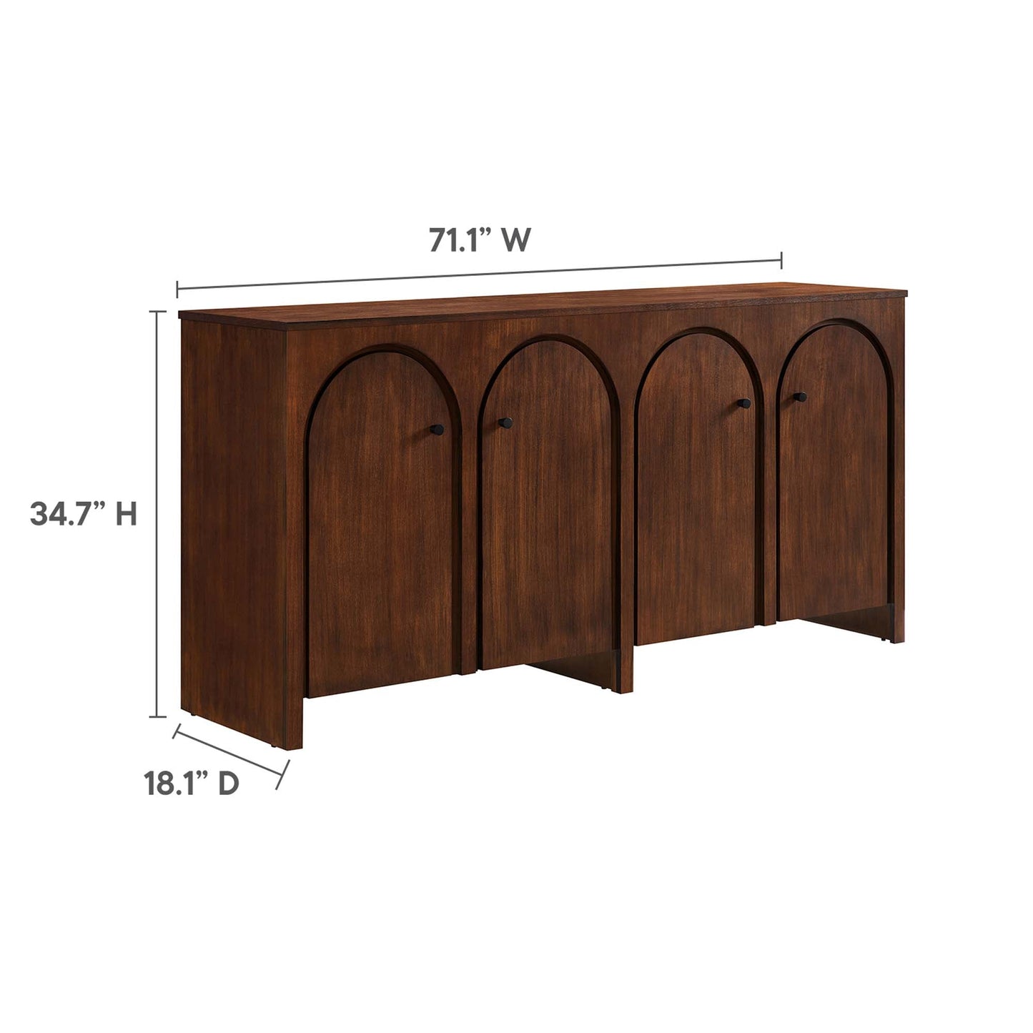 Appia Mid Century Modern Sideboard and Cabinet