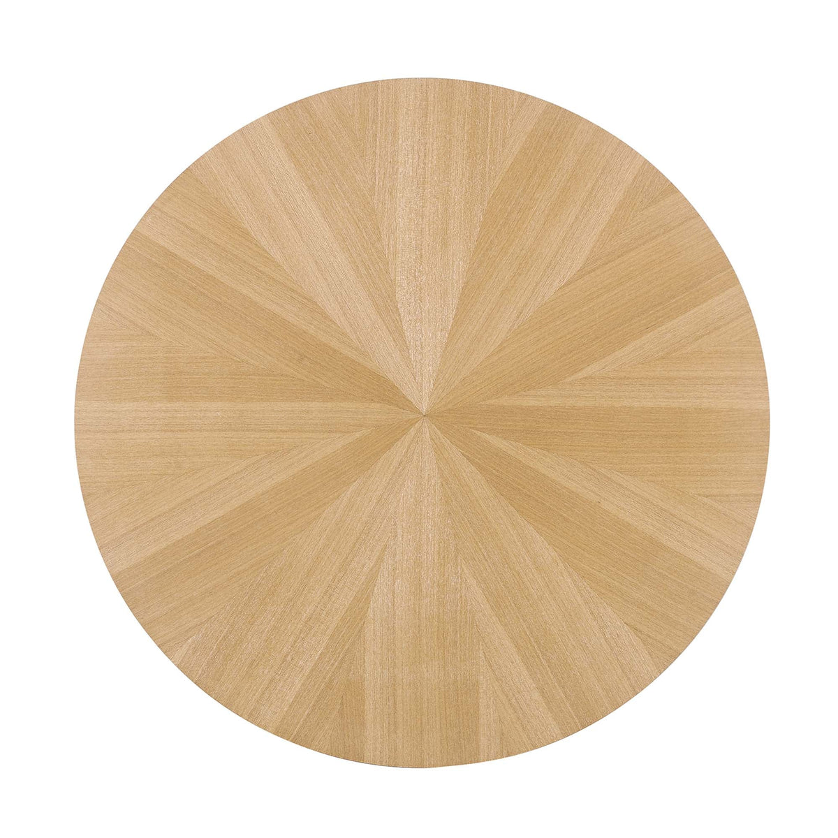 Crossroads Round Wood Coffee Table natural wood finish with radial grain by HouseOfZazla on Tampa Home & Garden Store