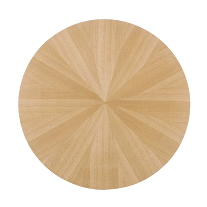 Crossroads Round Wood Coffee Table natural wood finish with radial grain by HouseOfZazla on Tampa Home & Garden Store