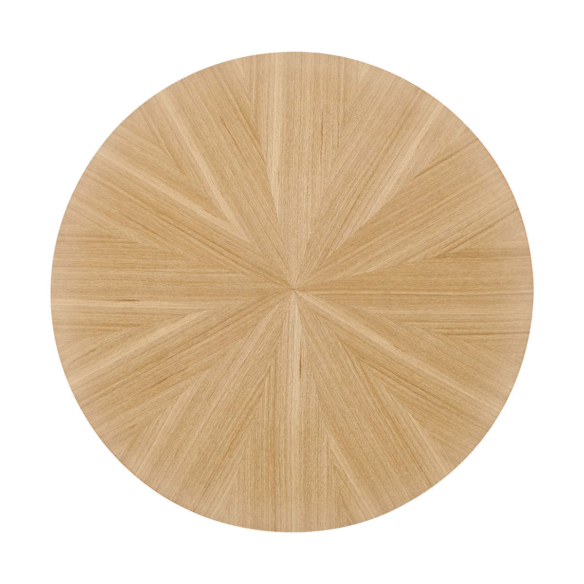 Crossroads 24-inch round wood side table top with natural oak veneer and radial grain on Tampa Home & Garden Store