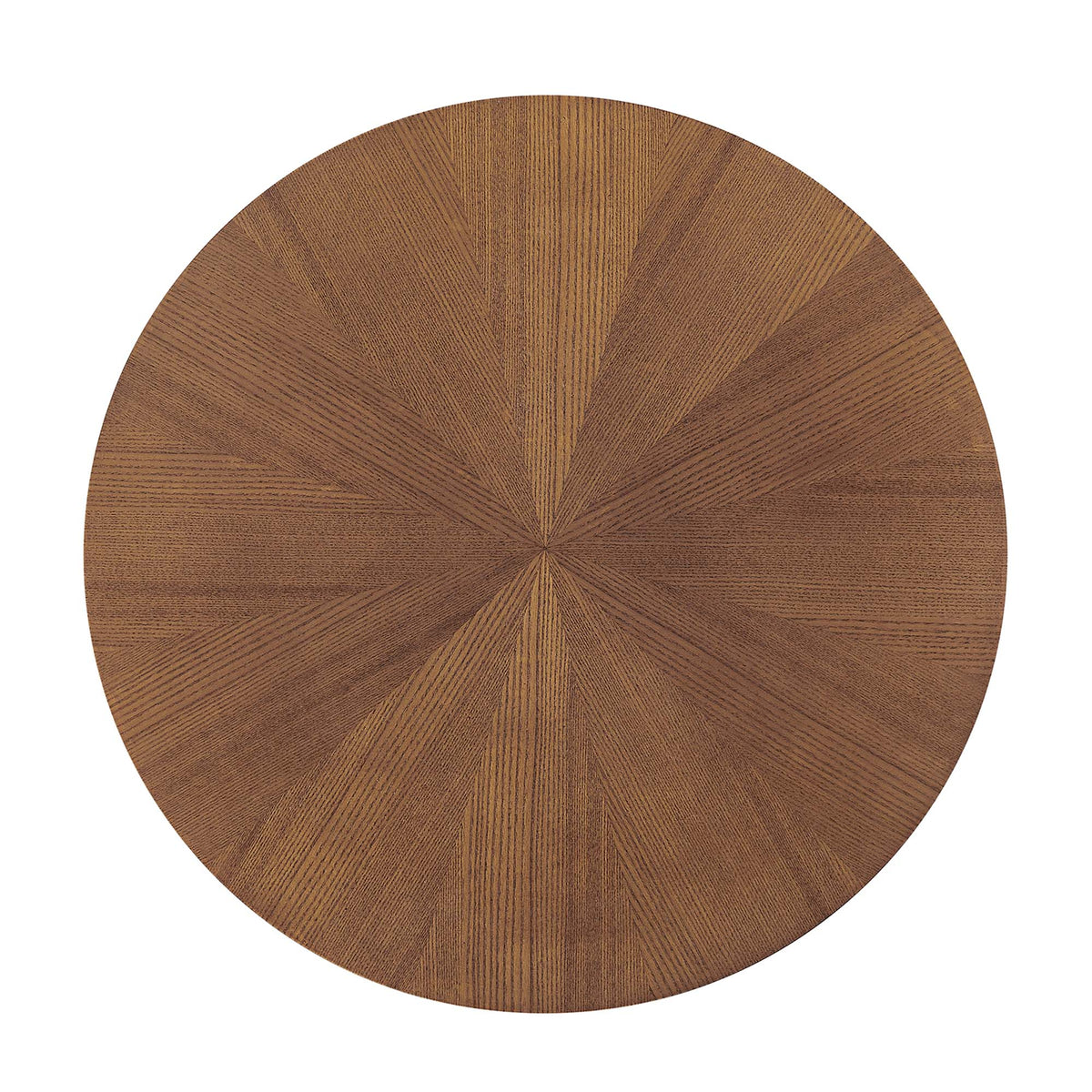 Crossroads 24in Round Wood Side Table by Modway, warm brown wood with radial veneer pattern on Tampa Home & Garden Store