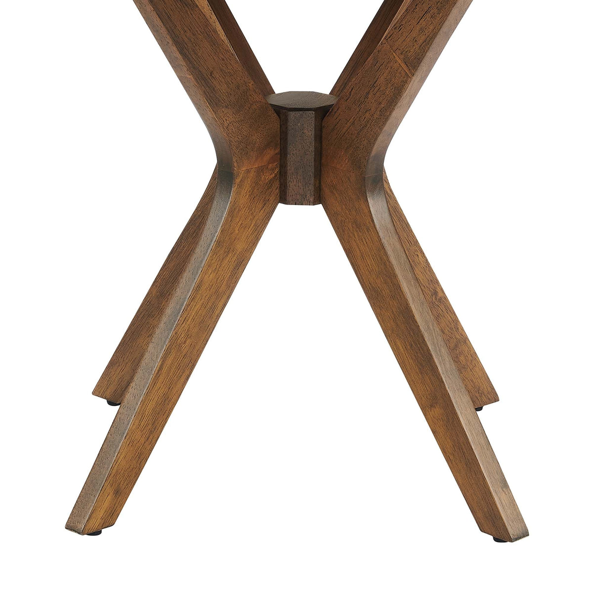 Crossroads 24in Round Wood Side Table by Modway with X-shaped wood legs and central hub on Tampa Home & Garden Store
