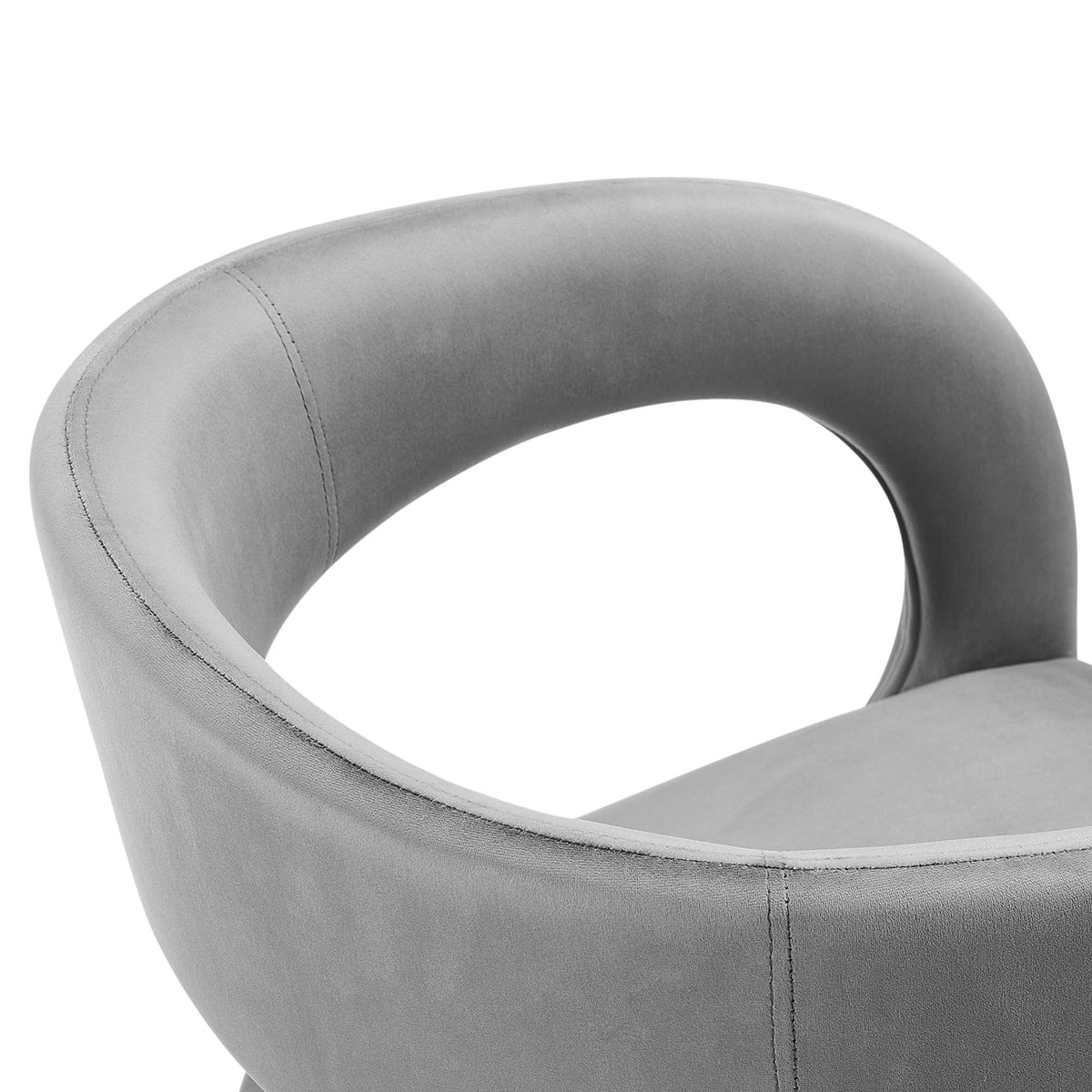 Dining chairs Pinnacle Performance Velvet set of two in grey velvet with curved back by Modway on Tampa Home & Garden Store