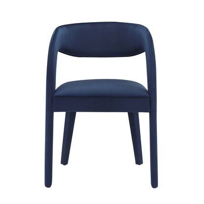 Pinnacle Performance Velvet Dining Chair Set of Two in navy blue velvet by Modway on Tampa Home & Garden Store