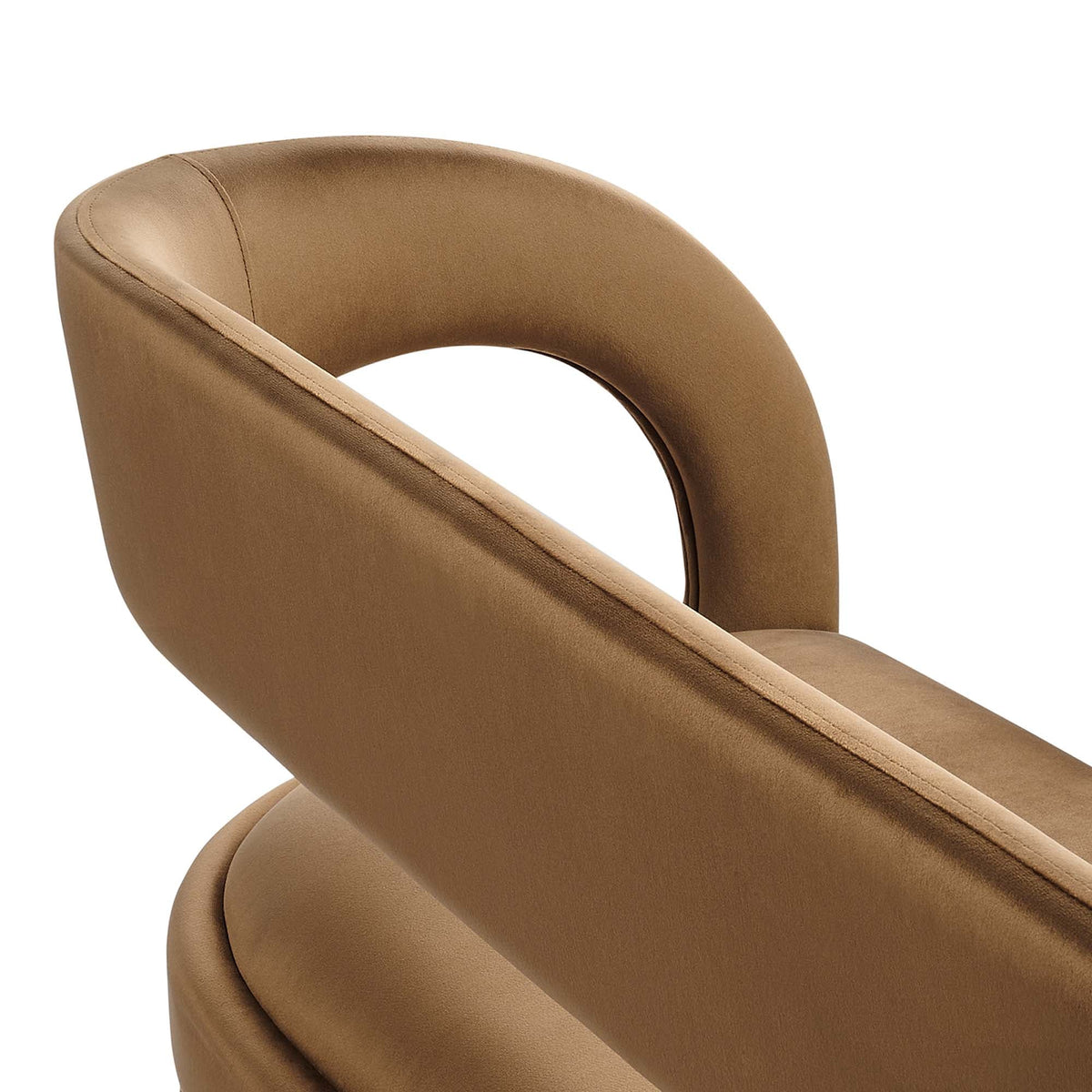Pinnacle Performance Velvet Accent Bench tan velvet curved silhouette by Modway on Tampa Home & Garden Store