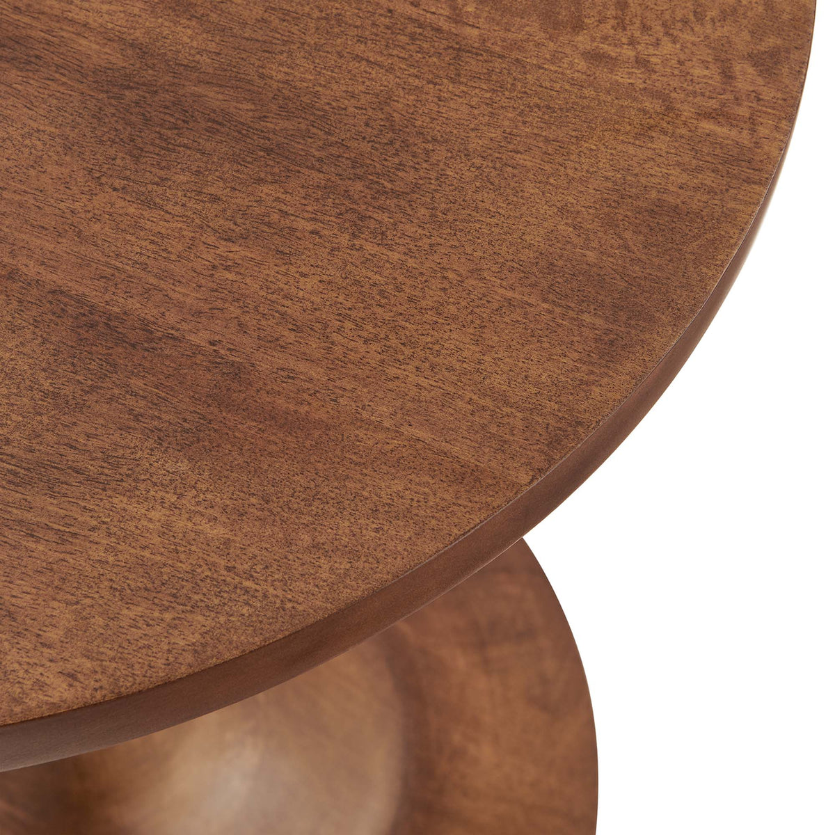 Lina Round Wood Side Table top in warm brown wood grain finish by Modway on Tampa Home & Garden Store