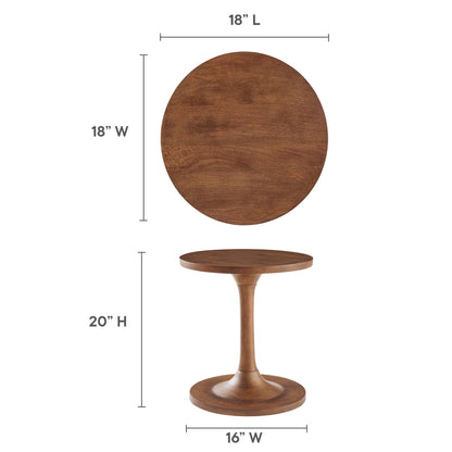 the Lina Mango Wood Side Table for Modway