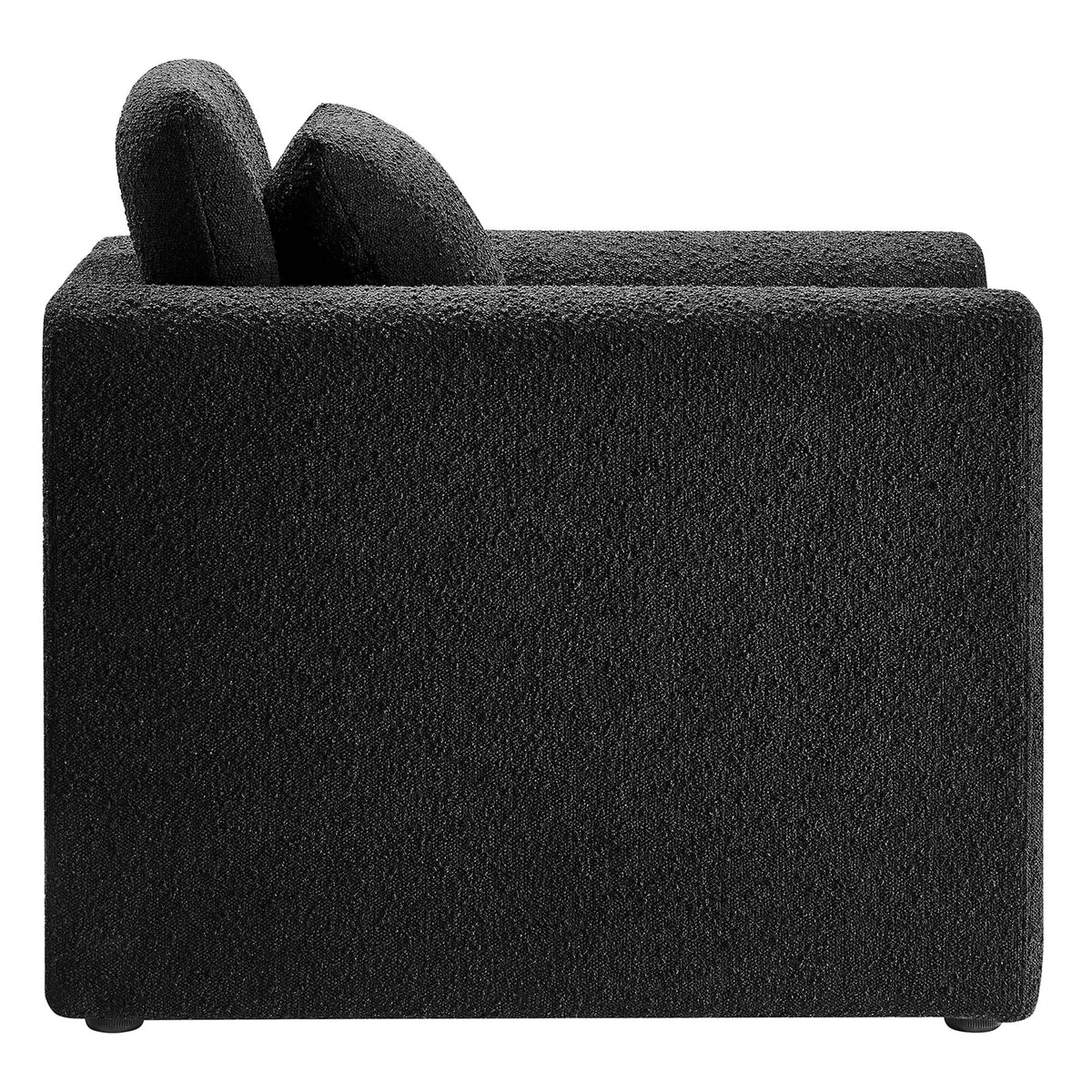 Waverly Boucle Armchair in black textured boucle upholstery by HouseOfZazla on Tampa Home & Garden Store